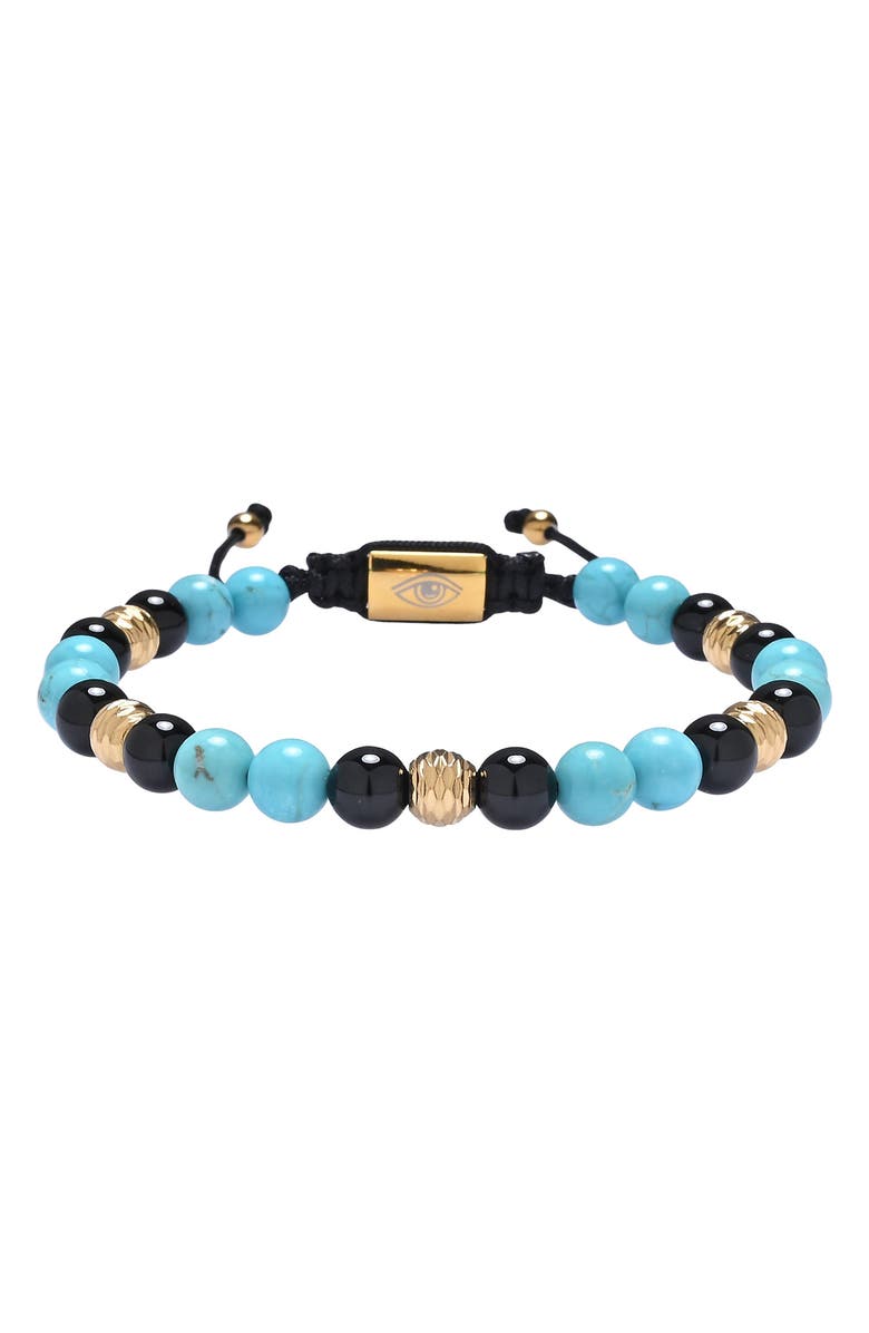 EYE CANDY LOS ANGELES Ethan Agate Beaded Slider Bracelet, Alternate, color,
