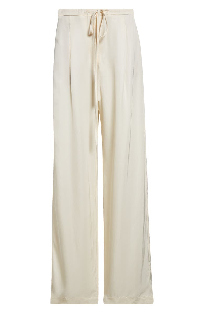 Róhe Relaxed Satin Drawstring Pants, Alternate, color, Pearl