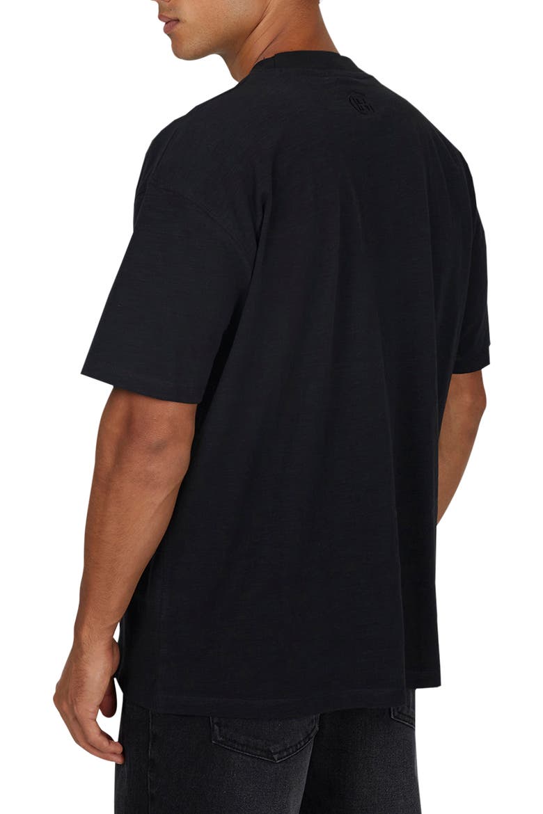 Emblem Tonal Relaxed Slub  T-shirt, Alternate, color, Black
