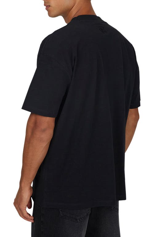 Good For Nothing Emblem Tonal Relaxed Slub T-shirt In Black