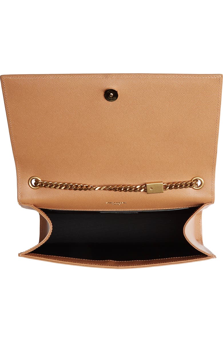 Saint Laurent Medium Kate Pebbled Calfskin Shoulder Bag, Alternate, color,