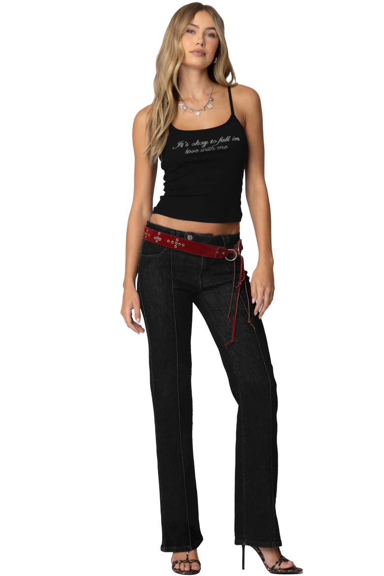 Fall in Love Rhinestone Camisole, Alternate, color, BLACK