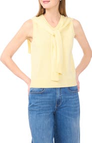 Halogen® Tie Shoulder Sleeveless Sweater