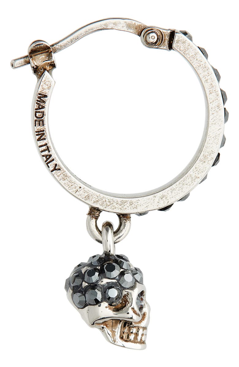 McQueen Alexander McQueen Skull Mini Hoop Earrings, Alternate, color, 