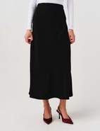 Ghost London Lyra Satin Midi Skirt