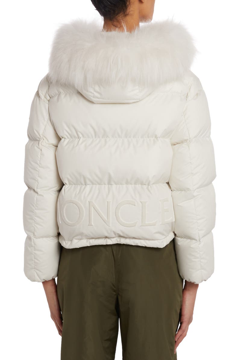 Moncler Mino Quilted Down Jacket with Removable Genuine Shearling Trim, Alternate, color, 