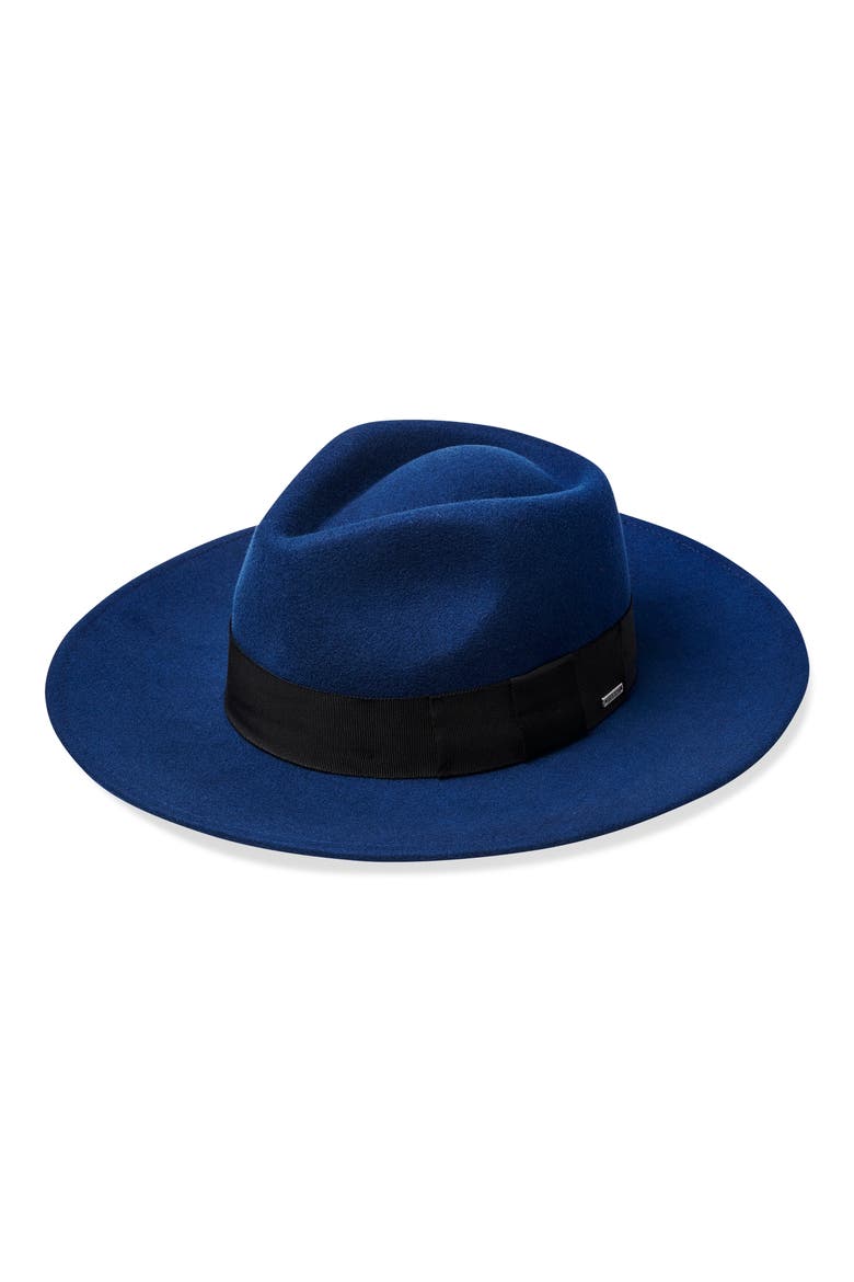 Joanna Felted Wool Hat, Main, color, BLUE DOVE/ BLACK TRIM