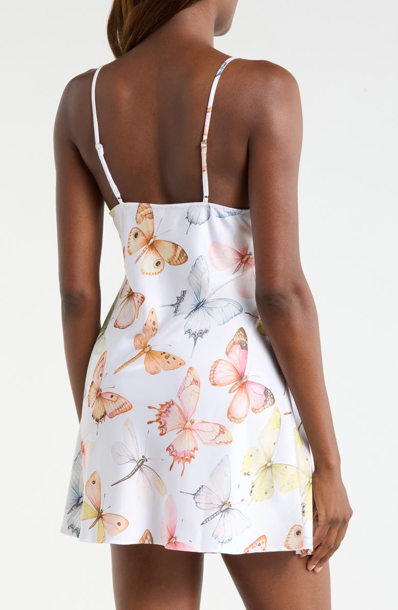 KILO BRAVA Butterfly Satin Slip, Alternate, color, Pastel Wings