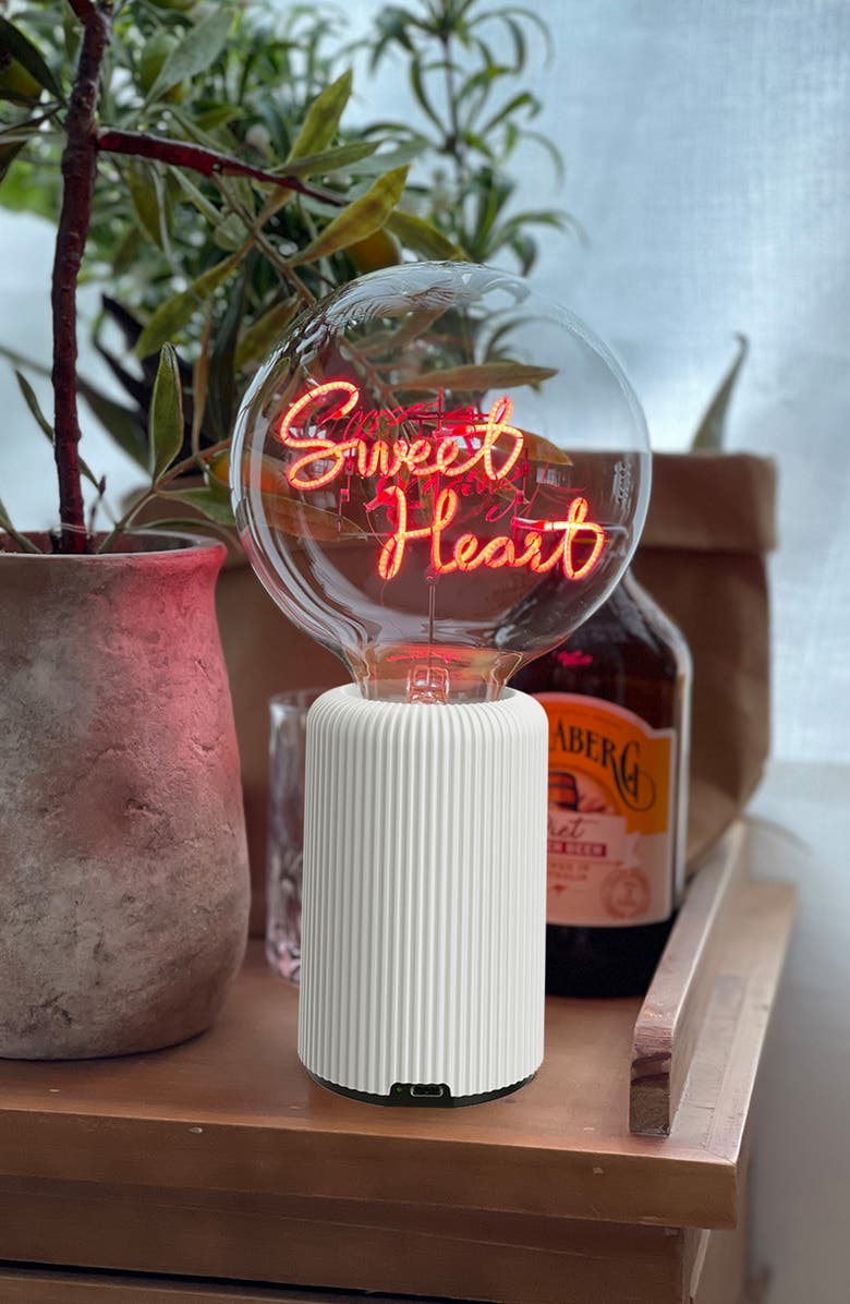 Message in the Bulb Sweet Heart Bulb Portable Table Lamp, Alternate, color, 