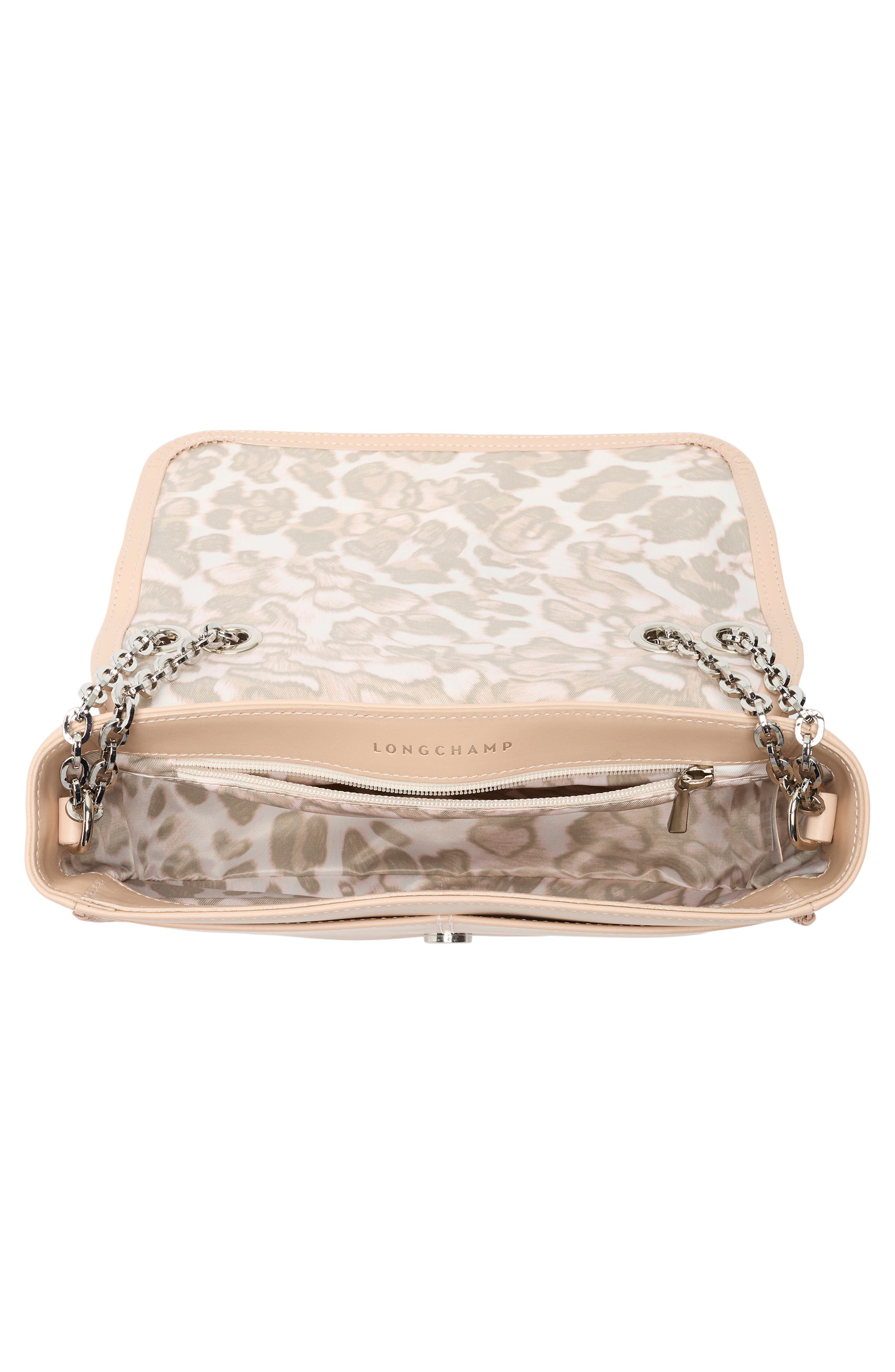 Longchamp Small Leather Crossbody Bag, Alternate, color, Powder