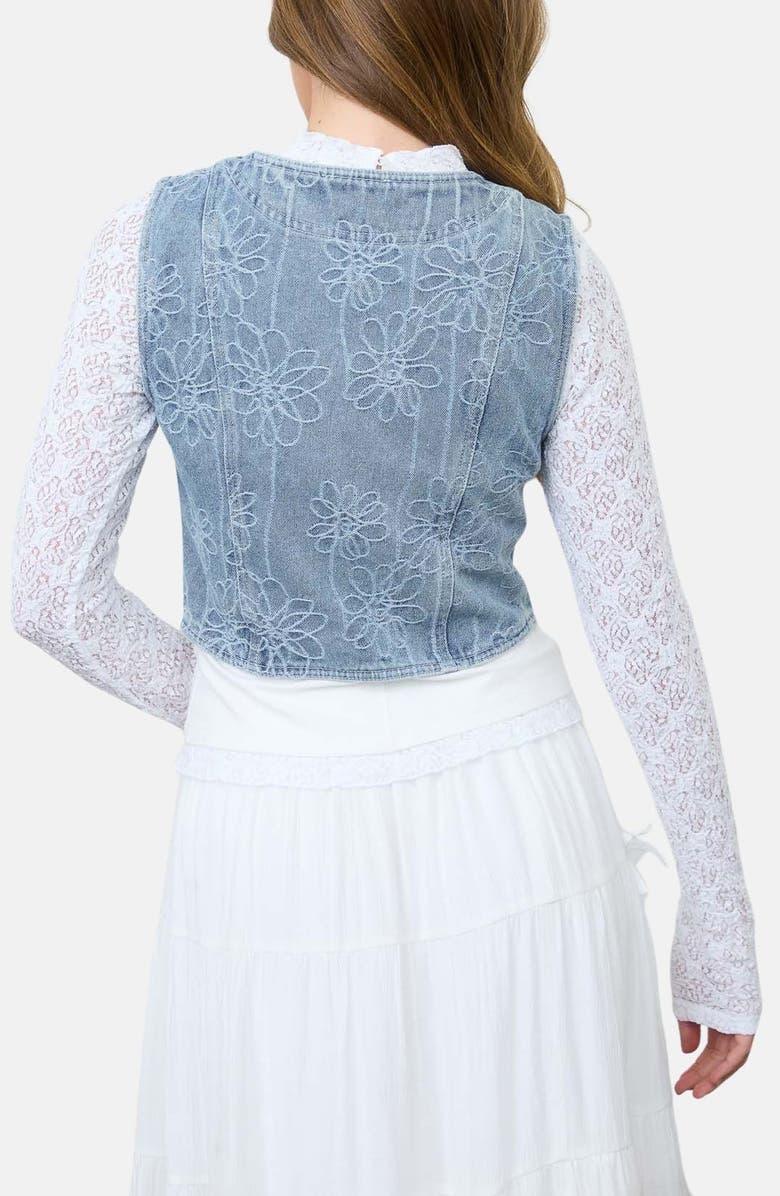 Blu Pepper Floral Front Tie Vest, Alternate, color, 