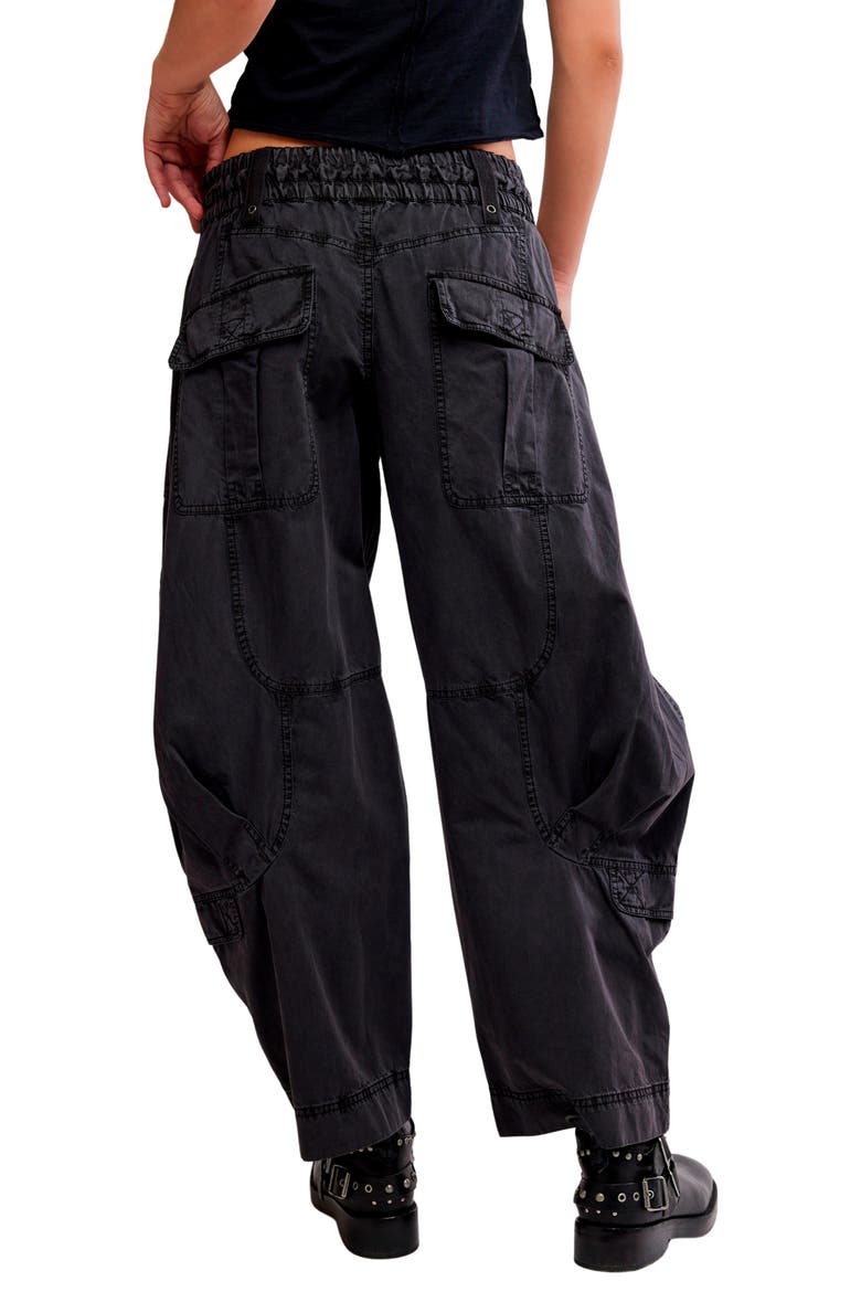 We The Free Onset Cotton Twill Parachute Pants, Alternate, color, BLACK SAND