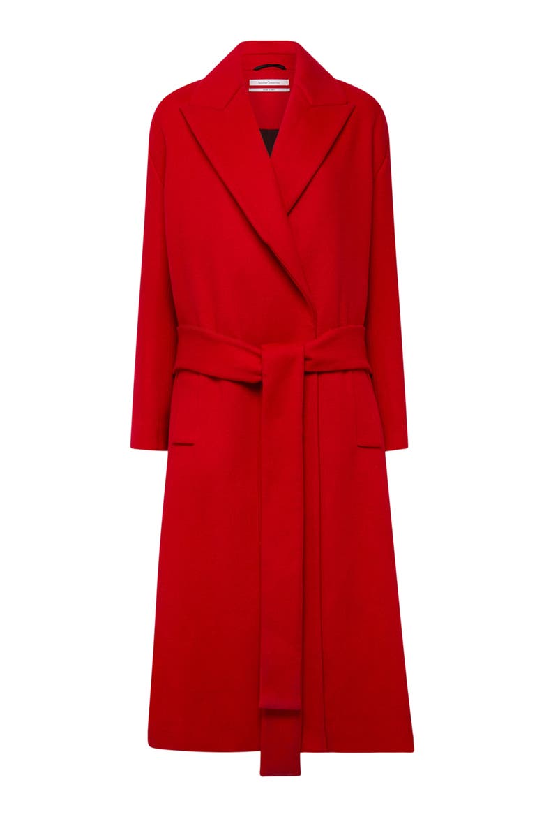 Cashmere Wrap Coat, Alternate, color, Scarlet