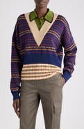 Dries Van Noten Toinette Wool Blend V-Neck Sweater