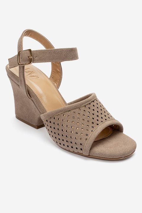 Hervon Block Heel Ankle Strap Sandal