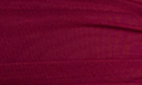 Kenneth Cole Twist Front Mesh Midi Dress With Side Rouching In Wineberry