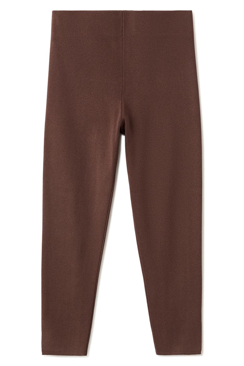 Slit Hem Crop Leggings, Alternate, color, CHOCOLATE