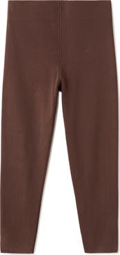 MANGO Slit Hem Crop Leggings