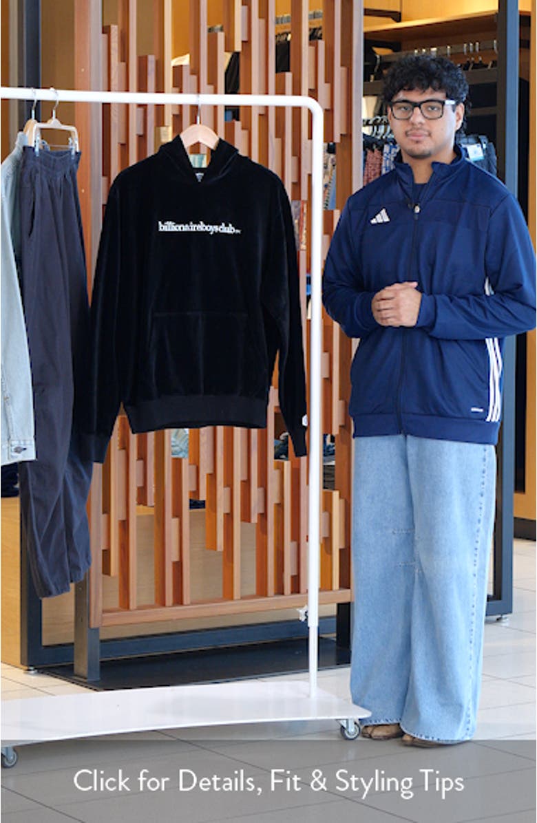 BB Mission Logo Embroidered Velour Hoodie, sales video thumbnail