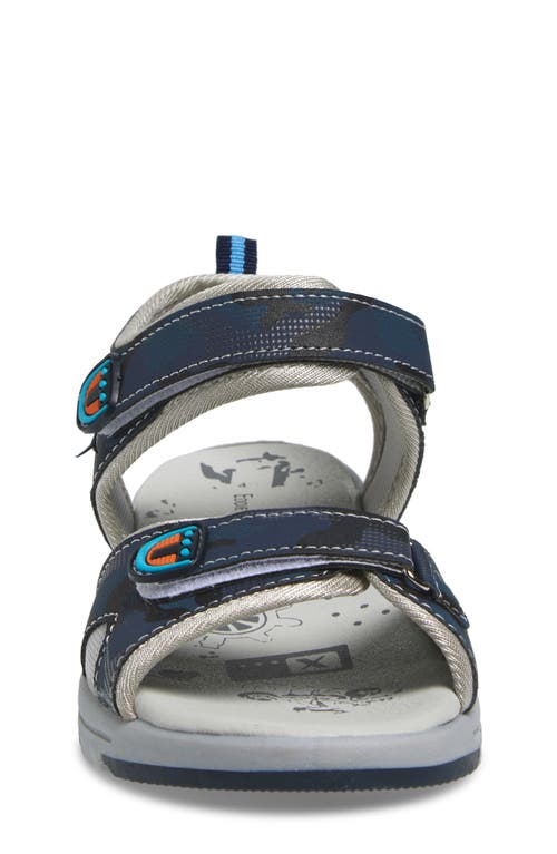 Extreme By Eddie Marc Kids' Camo Two Strap Sandal In Blue