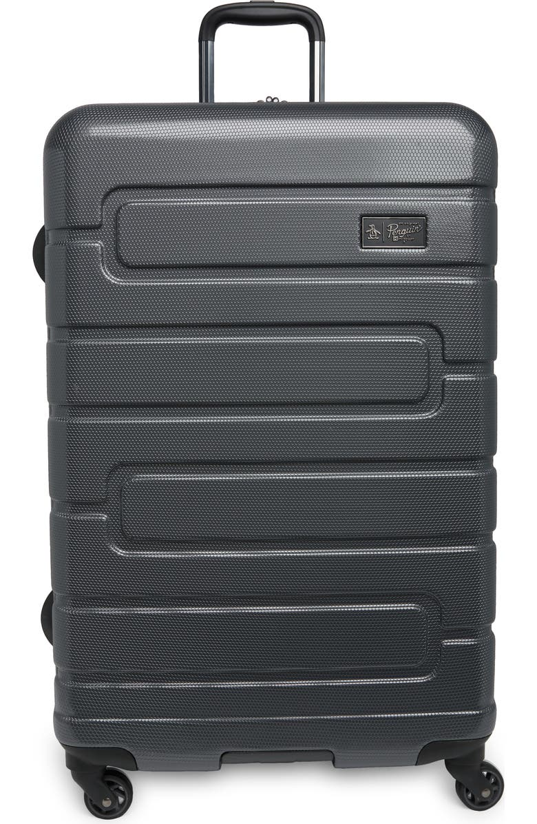 Original Penguin Crimson Check-In Spinner Luggage, Main, color,