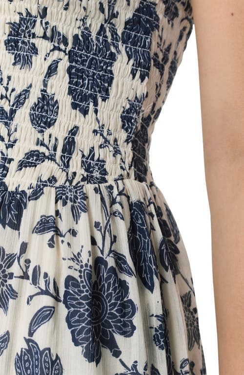 Rag & Bone Hallie Floral Midi Dress In Cream Flora
