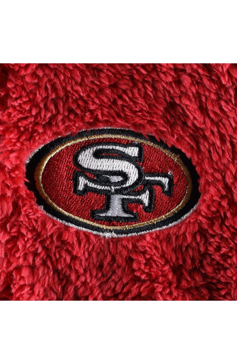 Outerstuff Newborn & Infant Scarlet/Gray San Francisco 49ers Game Nap Teddy Fleece Bunting Full-Zip Sleeper, Alternate, color, 