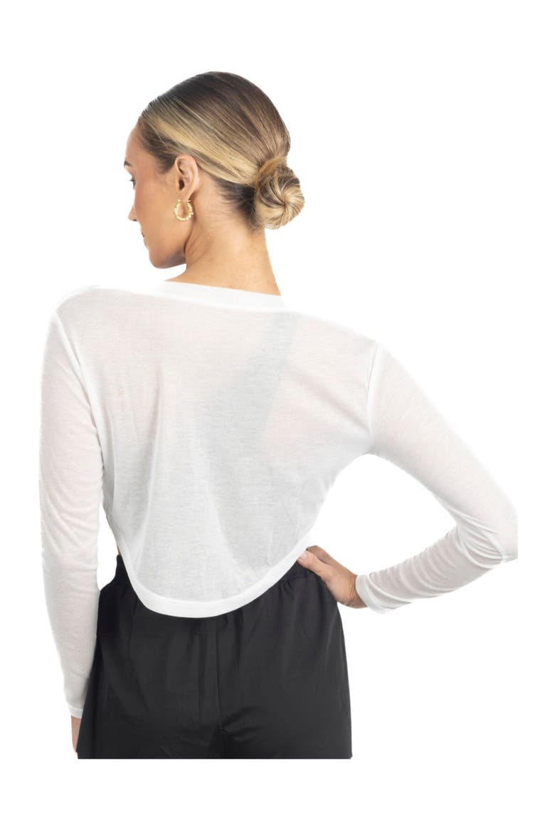Ashley Long Sleeve Breathable Top, Alternate, color, WHITE