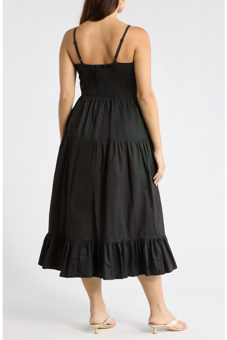 Brynley Cami Midi Sundress, Alternate, color, BLACK