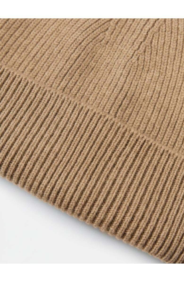 Gobi Cashmere Ribbed Chunky Beanie, Alternate, color, Taupe