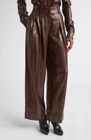 Michael Kors Collection Pleated Sequin Slouch Trousers