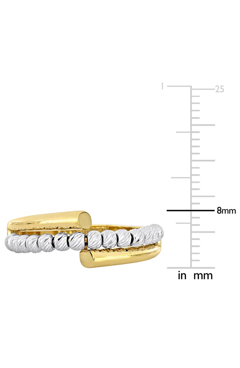 Julianna B. White Beaded Fusion Crossover Ring 14k, Alternate, color, 14K Gold