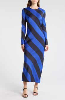 Desigual Stripe Long Sleeve Maxi Dress