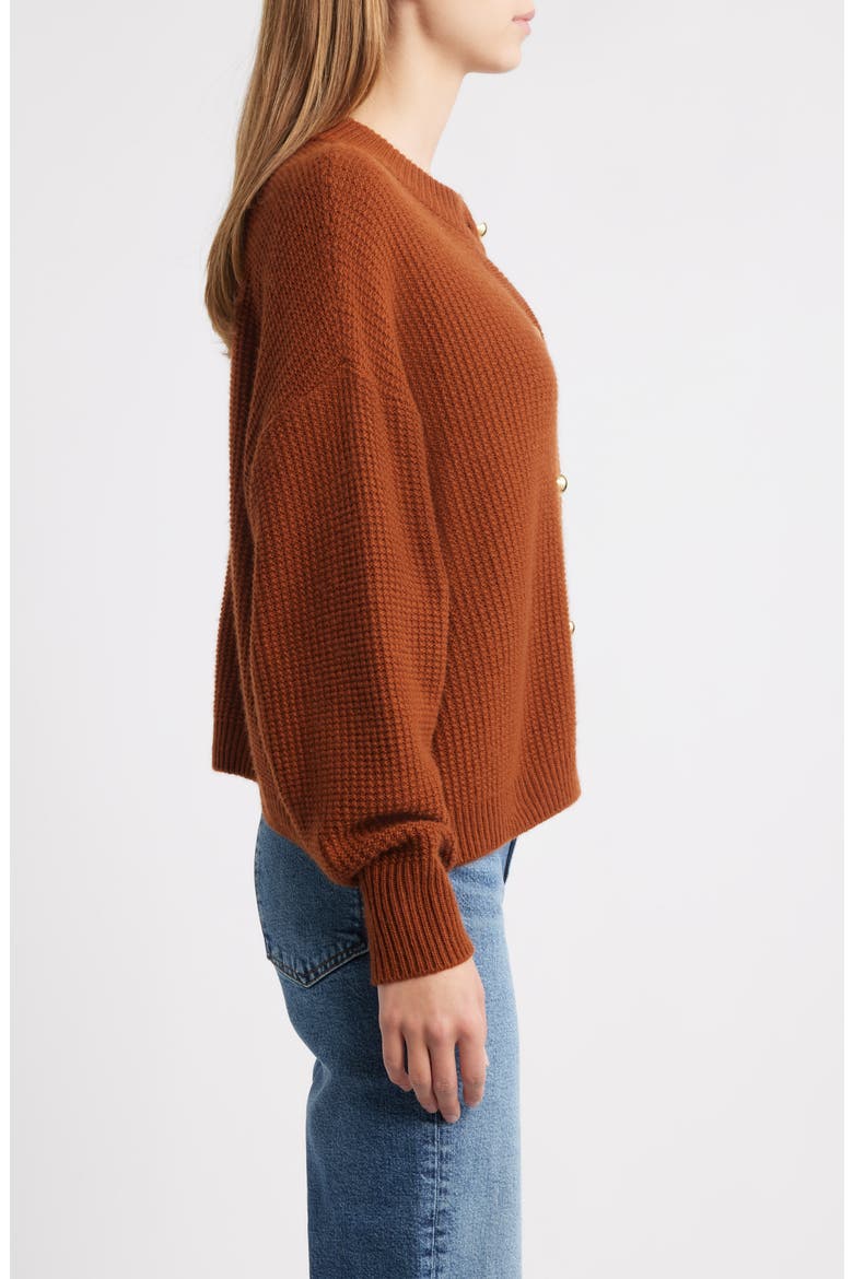 Wool & Cashmere Cardigan, Alternate, color, RUST