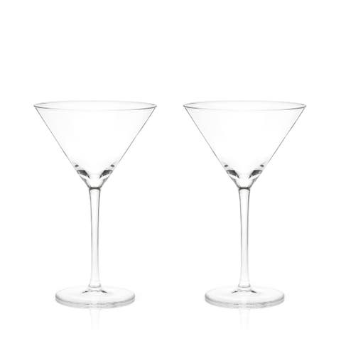 Raye Crystal Stemmed Martini Glasses Set of 2