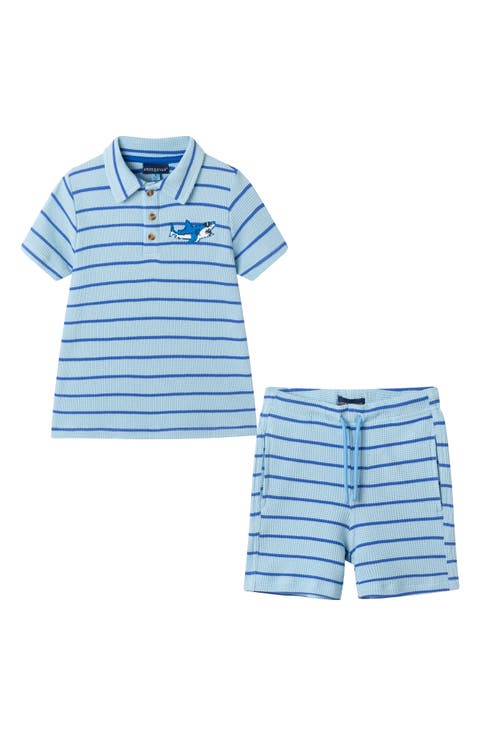 Kids' Waffle Knit Polo & Shorts Set (Toddler & Little Kid)