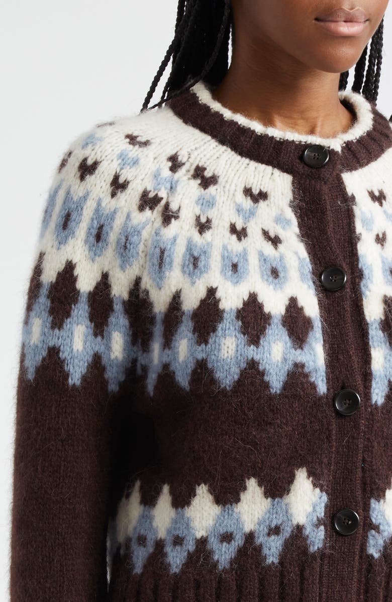 Veronica Beard Christina Fair Isle Cardigan, Alternate, color,