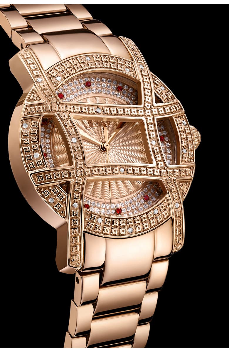 JBW Women's Olympia 10 Year Anniversary Diamond Bracelet Strap Watch, 37mm - 0.20 ctw, Alternate, color, Rose Gold