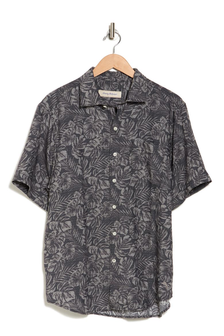 Fallen Leaves Tencel® Modal Blend Button-Down Shirt, Alternate, color, FOG GREY