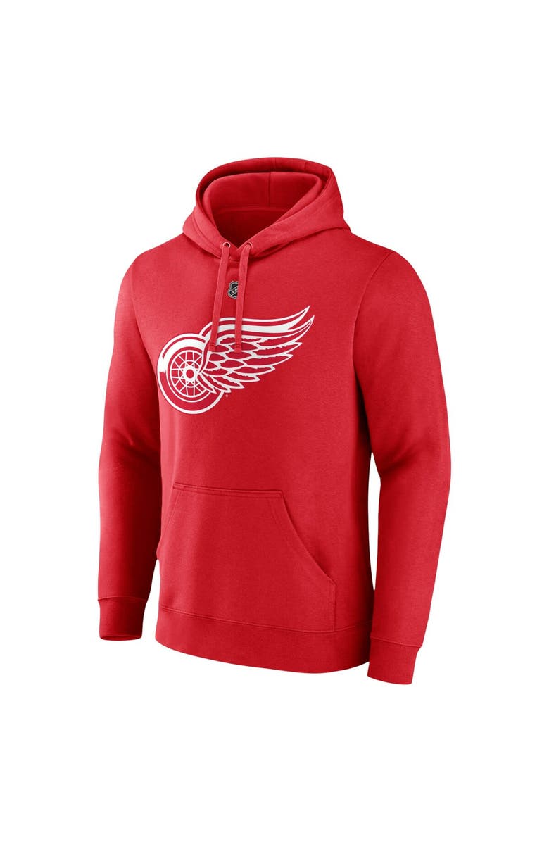 FANATICS Men's  Fanatics Branded Patrick Kane Red Detroit Red Wings Authentic Stack Name & Number Pullover Hoodie, Alternate, color, 