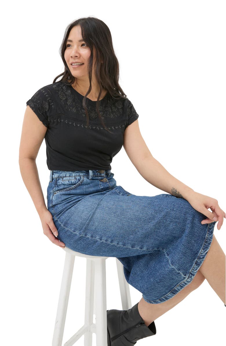 FatFace Women's Ivy Embroidered T-Shirt, Main, color, 