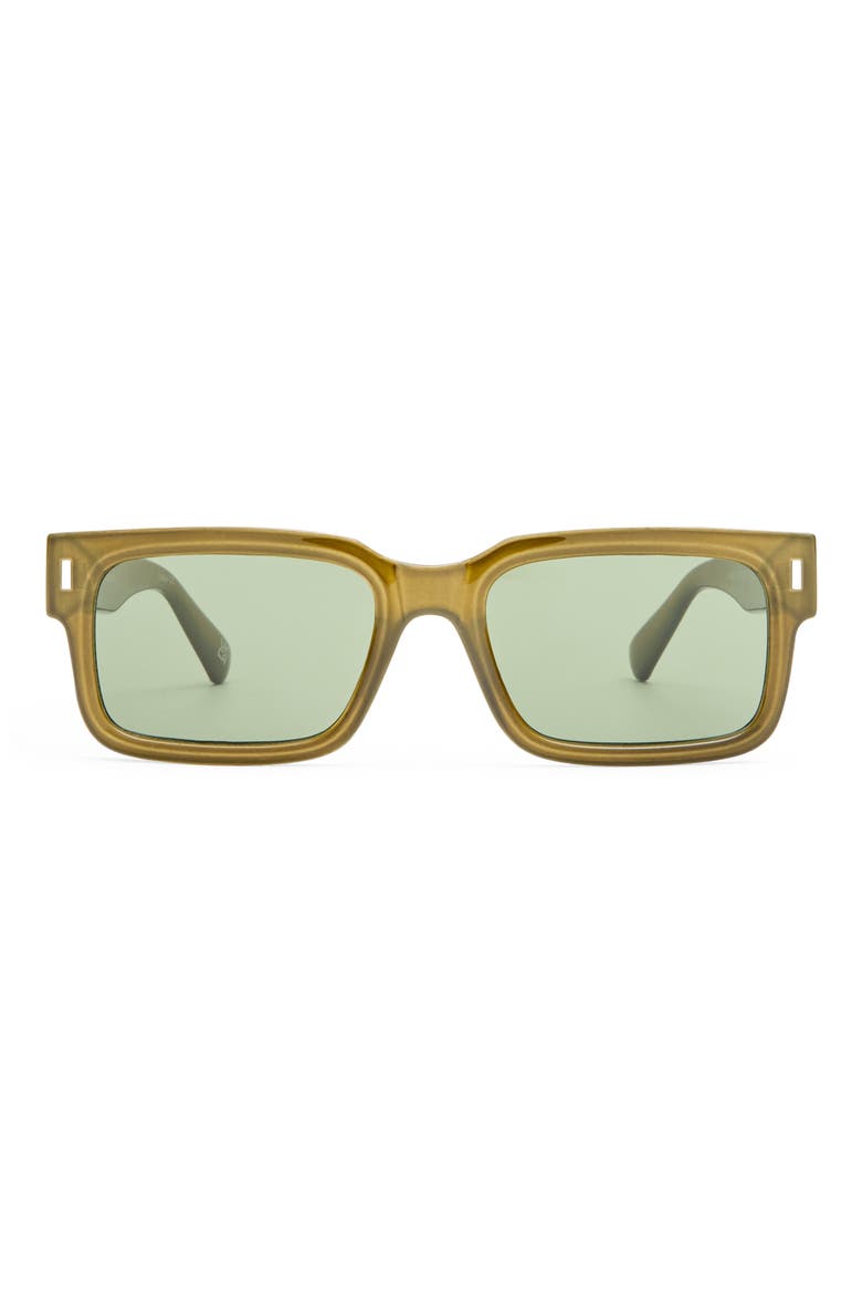 Castor 51mm D-Frame Sunglasses, Main, color, KHAKI / KHAKI MONO