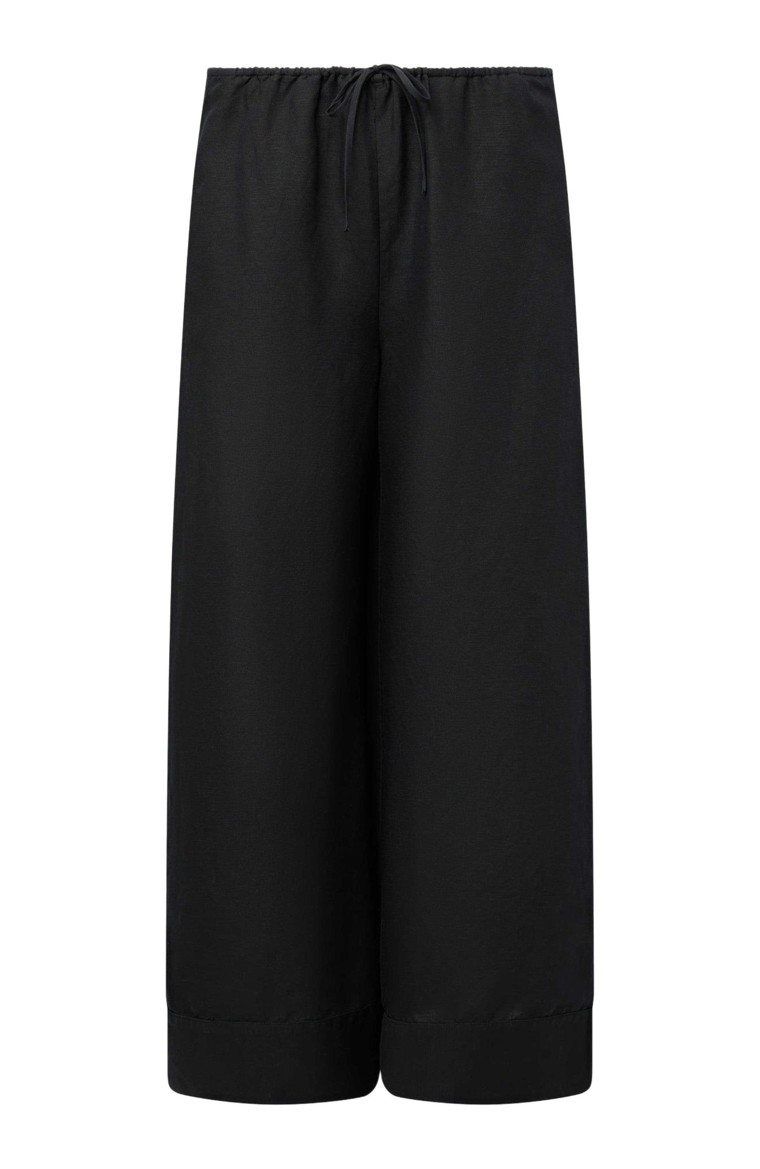 Air Linen Wide Leg Drawstring Pant - image 2