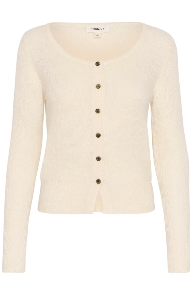 Soaked in Luxury Sltuesday Slim Fit Button Cardigan, Alternate, color, Whisper White