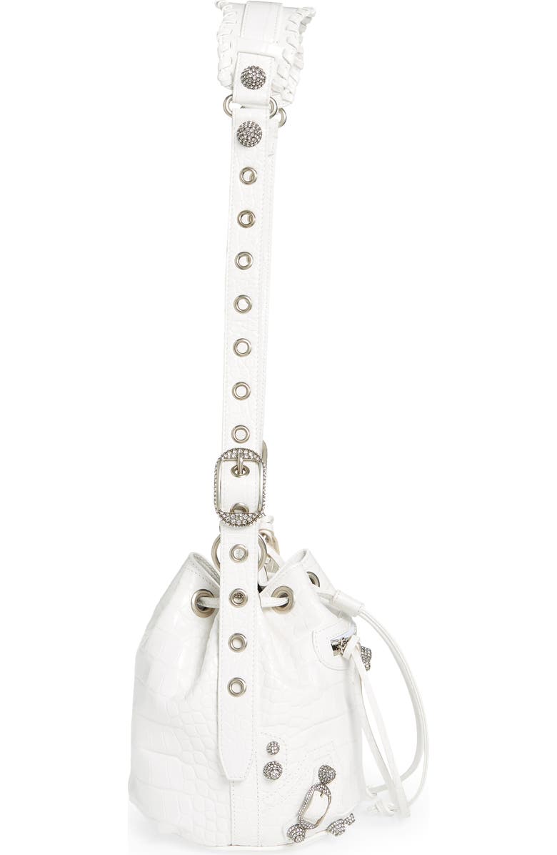 Balenciaga Extra Small Le Cagole Leather Bucket Bag, Alternate, color,