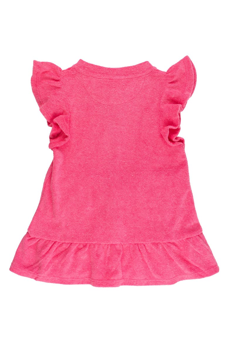 Terry Butterfly Sleeve Full Zip Cover-Up, Alternate, color, Hot Pink