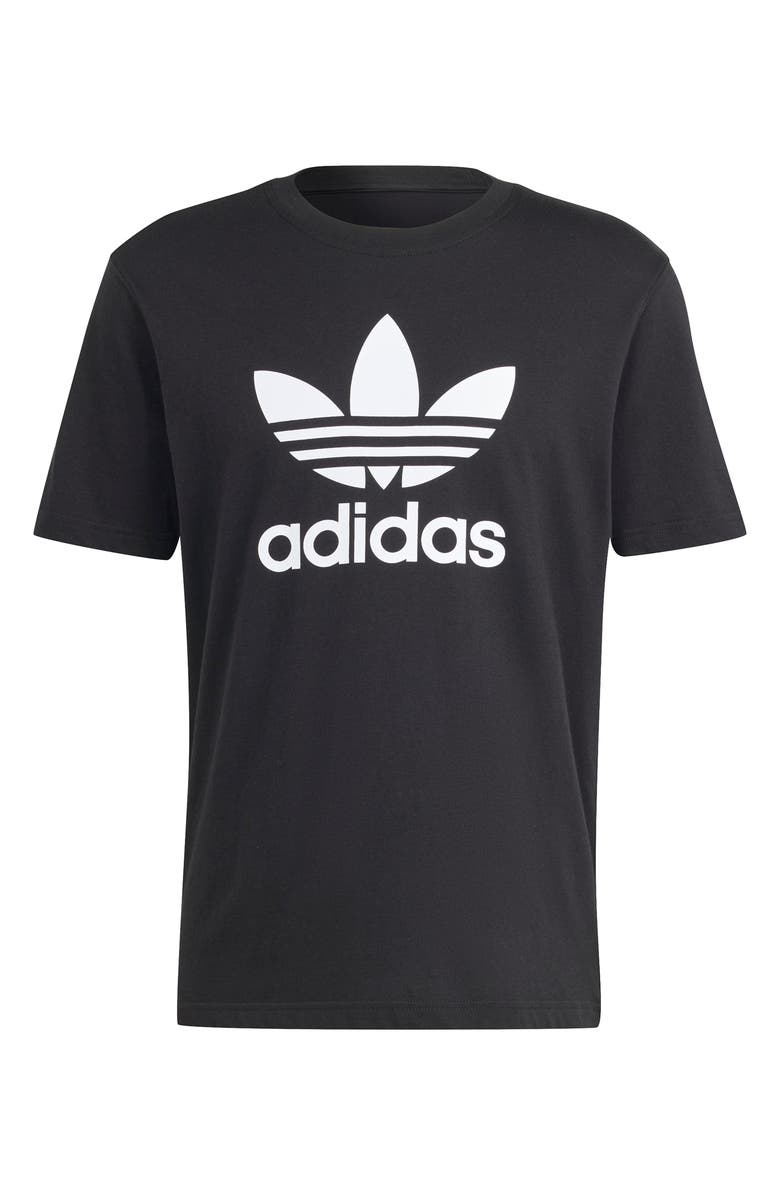 adidas Adicolor Trefoil Cotton Graphic T-Shirt, Alternate, color, Black