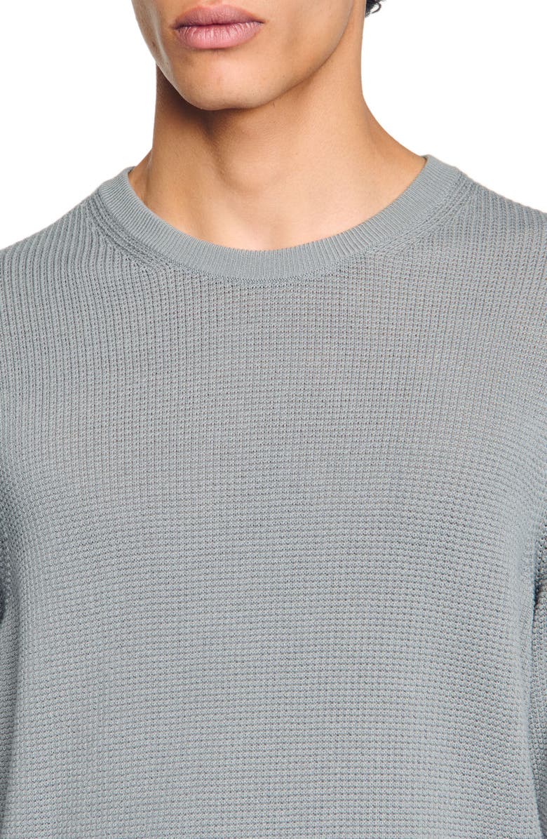 SANDRO Textured knit sweater, Alternate, color, Lime