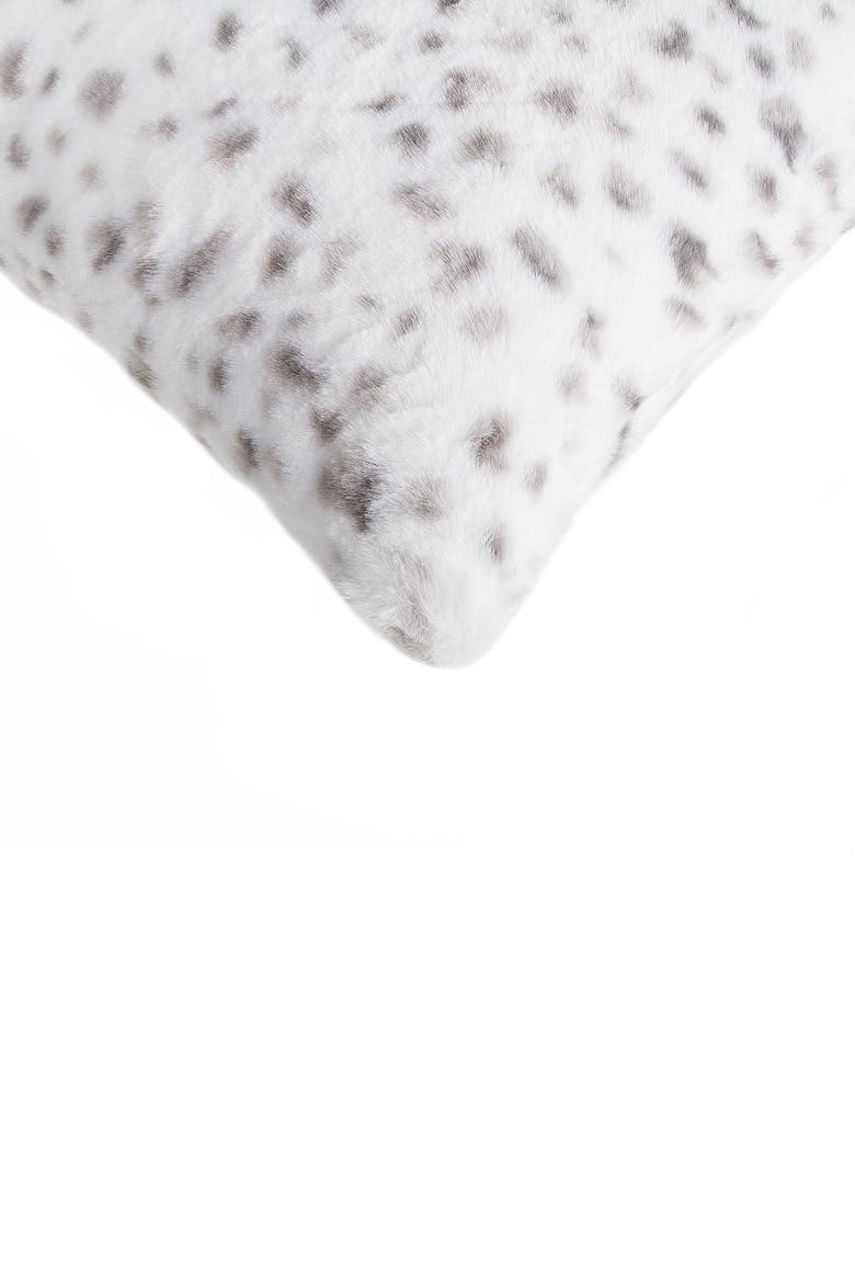 Faux Fur Faux Fur Lumbar Throw Pillow - 50"x60" - Snow Leopard - Pack of 2, Alternate, color, SNOW LEOPARD