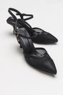 Prologue Shoes Chic Mesh Pointed Toe Pump